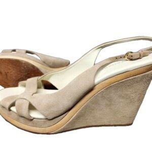 Elie Tahari Wedge Suede slingback 39